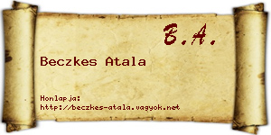 Beczkes Atala névjegykártya